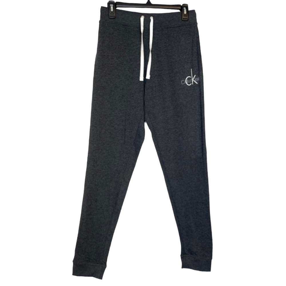 Calvin Klein Fron Logo Sweatpants Joggers in Charcoal